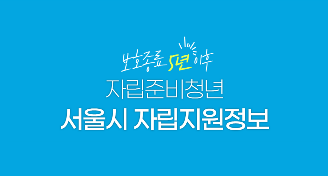 [서울시] 보호종료 5년 이후 자립정보